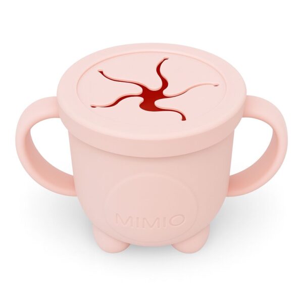 MIMIO Silikónový kelímok na desiatu Tučniak – SOFT PINK
