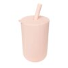 MIMIO Silikónový kelímok so slamkou – SOFT PINK