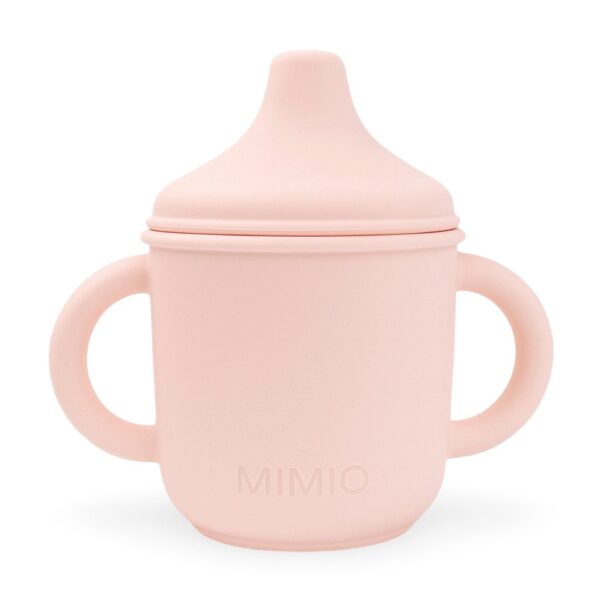 MIMIO Silikónový hrnček s náustkom – SOFT PINK