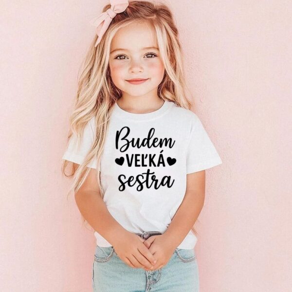 Budem VEĽKÁ sestra“ – ideálny darček na oznámenie tehotenstva. Kvalitná bavlna, pohodlný strih, slovenský e-shop.