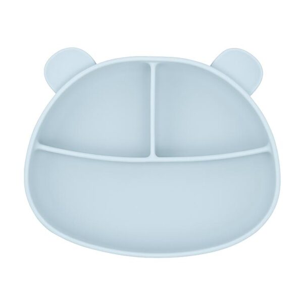 MIMIO Silikónový tanier BEAR – PASTEL BLUE