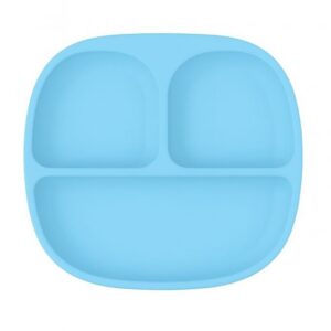 MIMIO Silikónový delený tanier s prísavkou – BABY BLUE