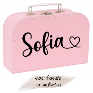 MIMIO Detský kufrík so srdiečkom a menom