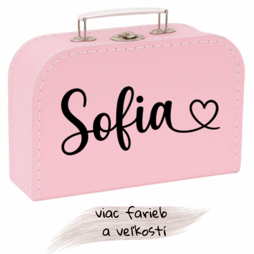 MIMIO Detský kufrík so srdiečkom a menom